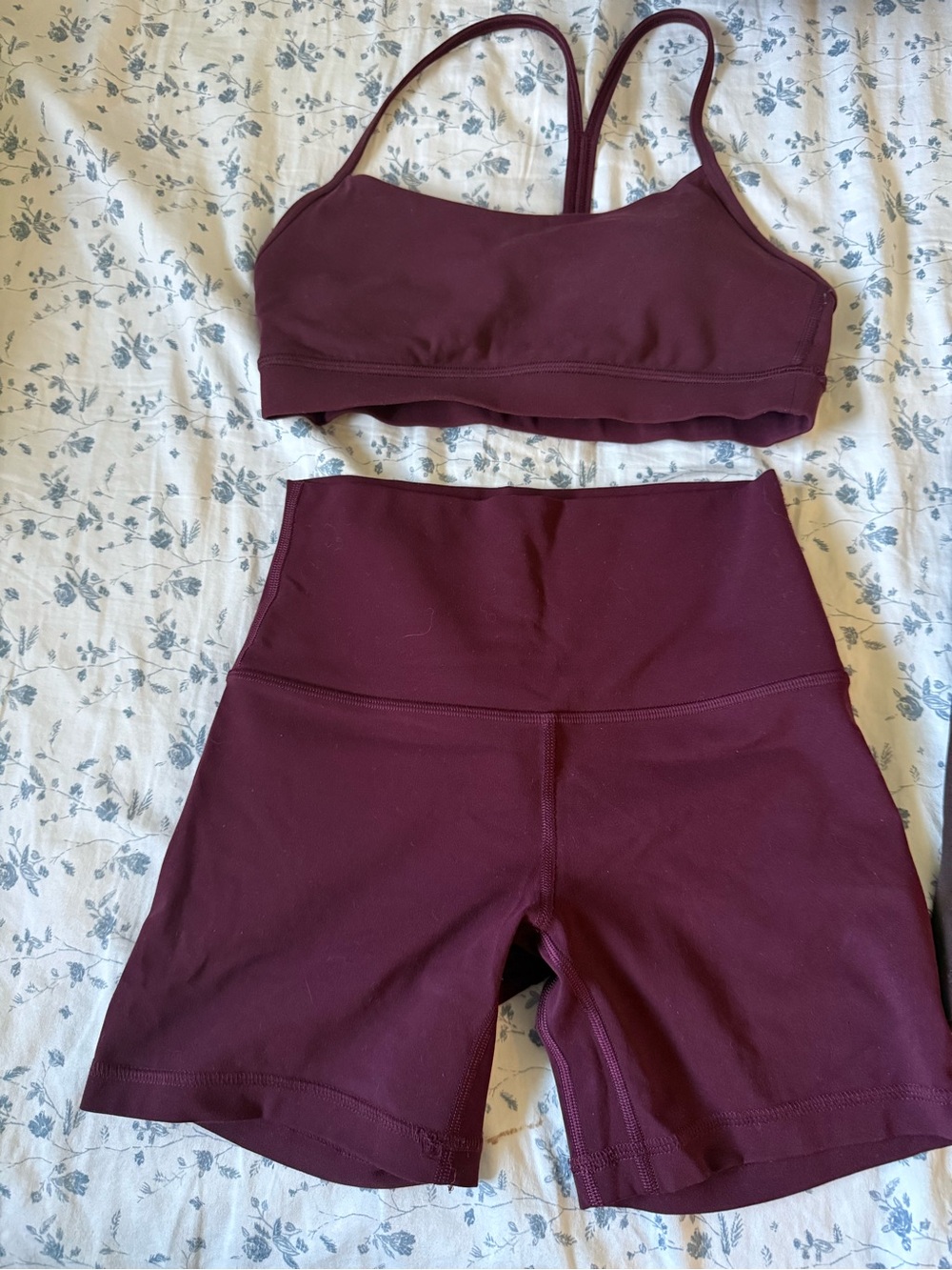 Lululemon shorts and bra set